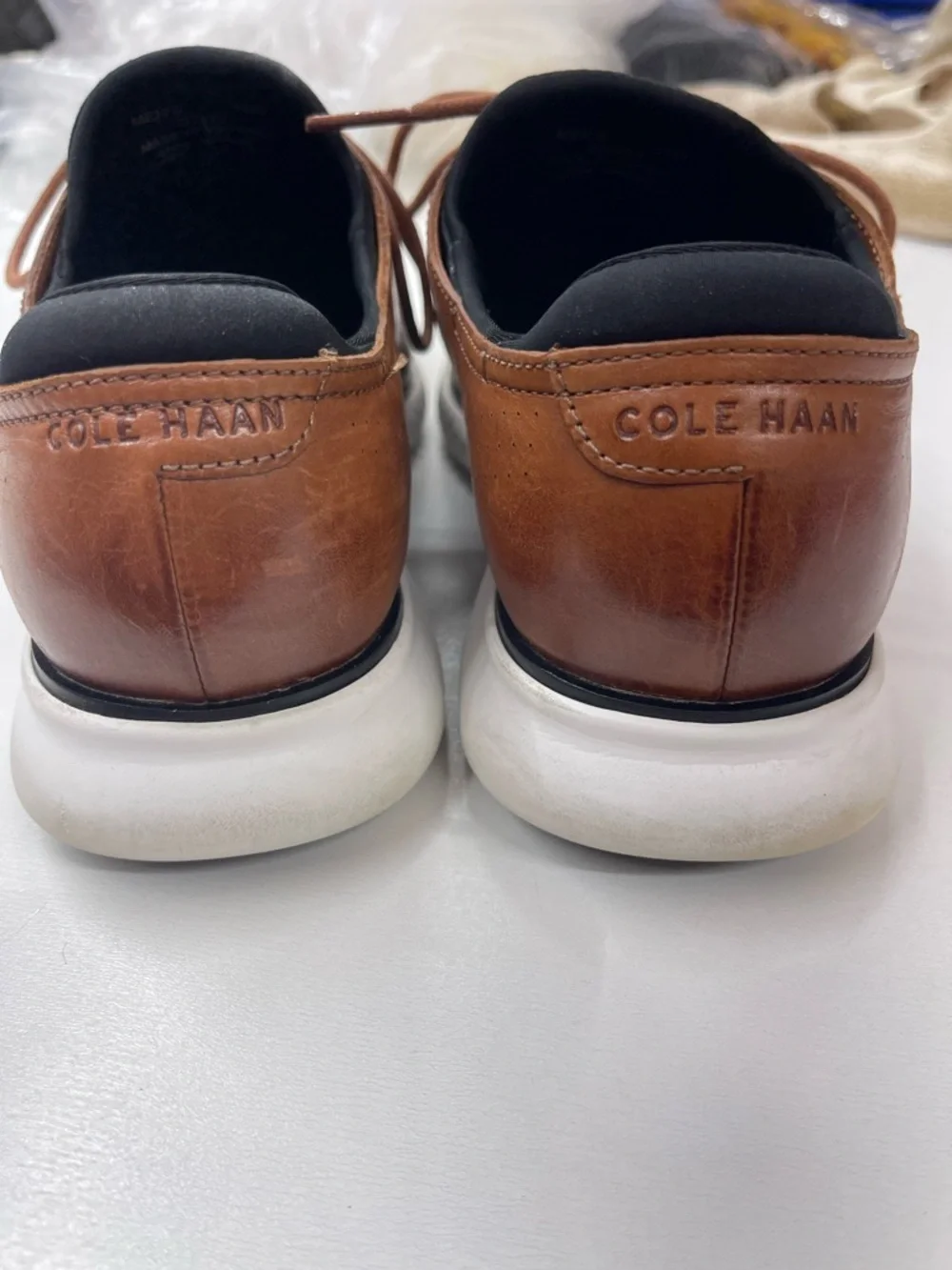Cole‎ Haan Men's 2.Zerogrand Laser Wingtip Oxfords in British Tan
